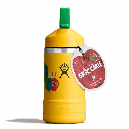 kids-12-oz-bottle-world-of-eric-carletm-n2 le26-w12-1000-kids-12-oz-wide-straw-cap-and-boot-yellow-caterpillar-straight-lid-open-withtag.jpg